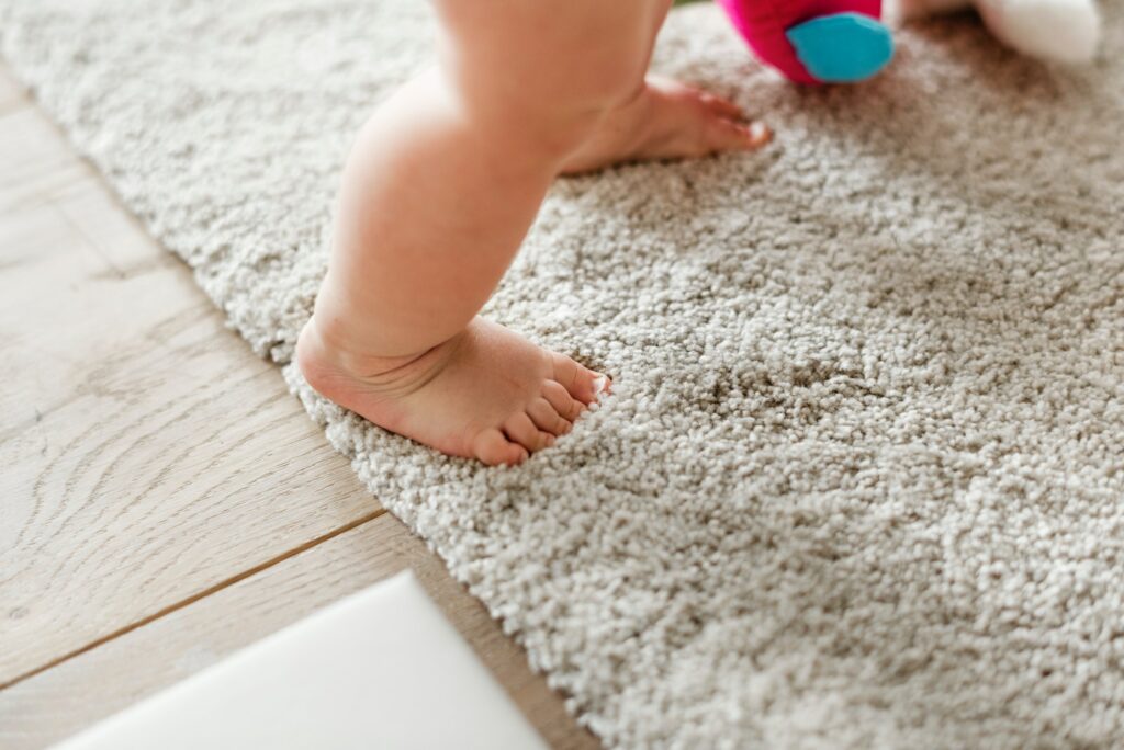 Baby Walks On Carpet